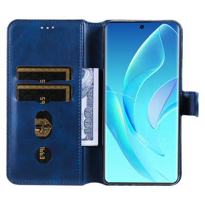 For Honor 60 JUNSUNMAY Calf Texture Leather Phone Case(Blue) by JUNSUNMAY