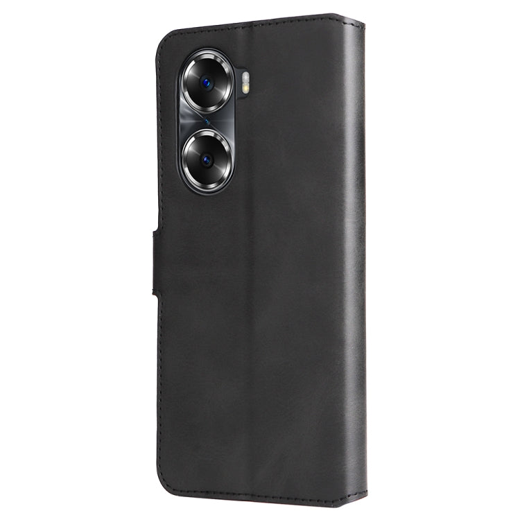 For Honor 60 JUNSUNMAY Calf Texture Leather Phone Case(Black) by JUNSUNMAY