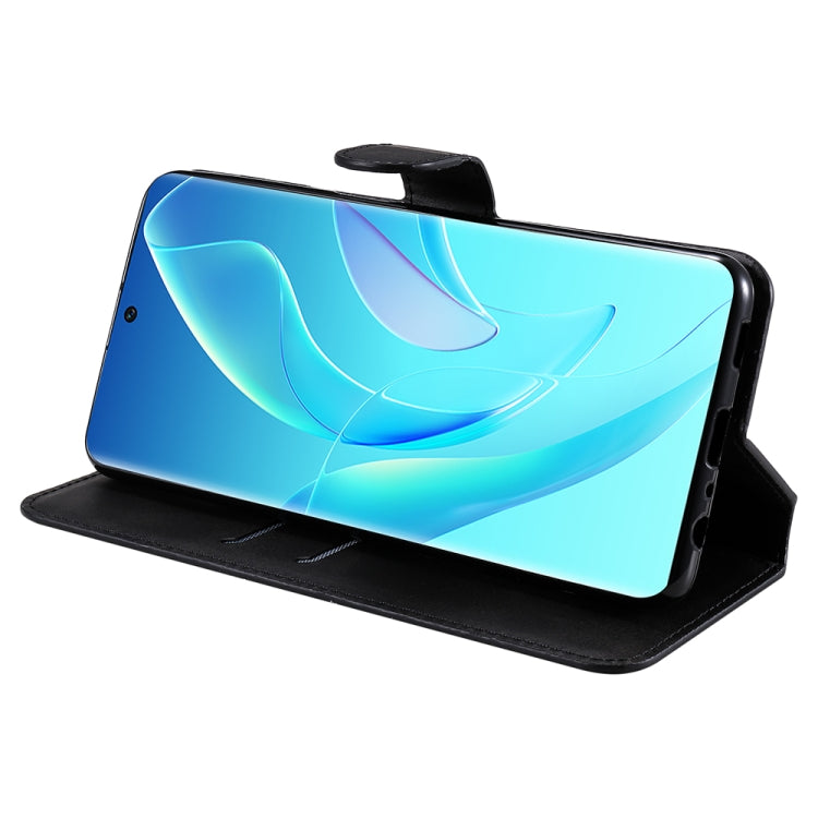 For Honor 60 JUNSUNMAY Calf Texture Leather Phone Case(Black) by JUNSUNMAY