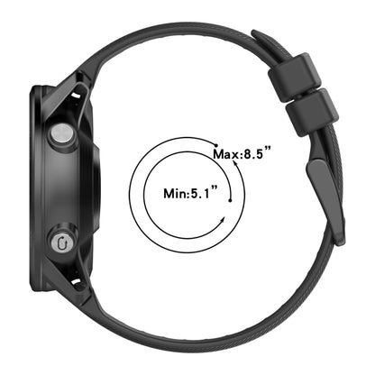 For Garmin Fenix 5 22mm Solid Color Silicone Watch Band(White) by bashfashion