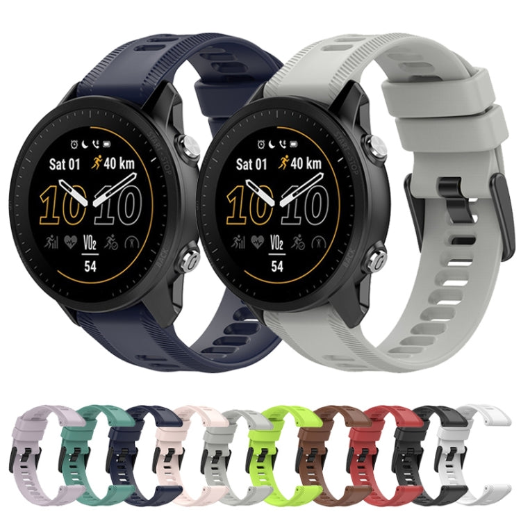 For Garmin Fenix 5 Plus 22mm Solid Color Silicone Watch Band(White) by bashfashion