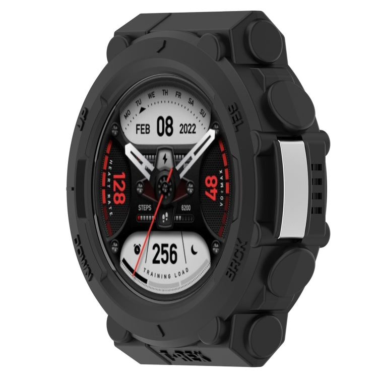 For Amazfit T-Tex 2 Shockproof TPU Protective Watch Case(Black) by bashfashion