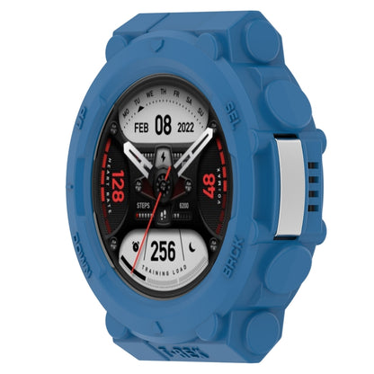 For Amazfit T-Tex 2 Shockproof TPU Protective Watch Case(Blue) by bashfashion