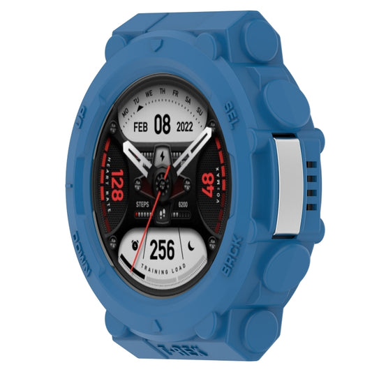 For Amazfit T-Tex 2 Shockproof TPU Protective Watch Case(Blue) by bashfashion