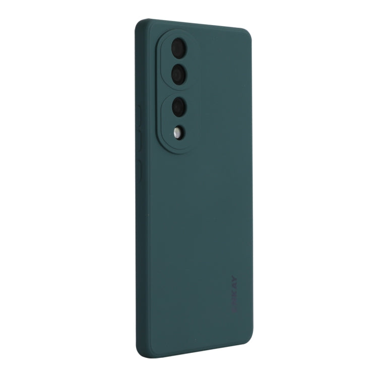 For Honor 70 ENKAY Liquid Silicone Shockproof Phone Case(Dark Green) by ENKAY