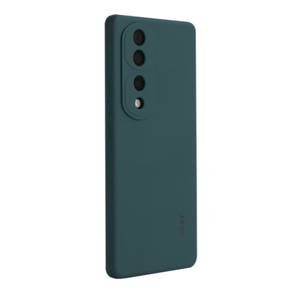 For Honor 70 ENKAY Liquid Silicone Shockproof Phone Case(Dark Green) by ENKAY