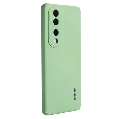 For Honor 70 Pro / Pro+ ENKAY Liquid Silicone Shockproof Phone Case(Light Green) by ENKAY