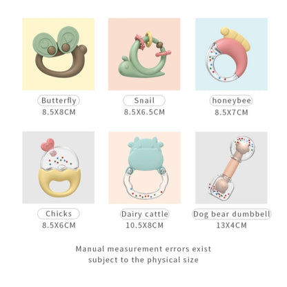 MoFun 2029A 2 in 1 Baby Rattle & Teether 6-piece Set with Whale Storage Box by MoFun