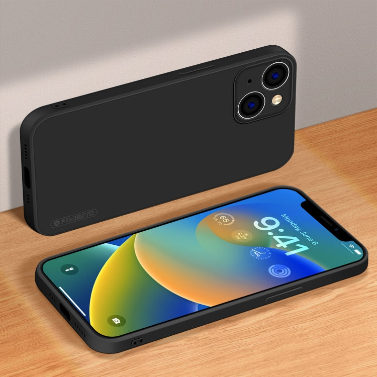 For iPhone 14 PINWUYO Sense Series Liquid Silicone TPU Phone Case (Black) by PINWUYO