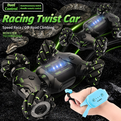 MoFun JC02 2.4G remote control twist multi-function stunt car Dual control For Orange For Green by bashfashion