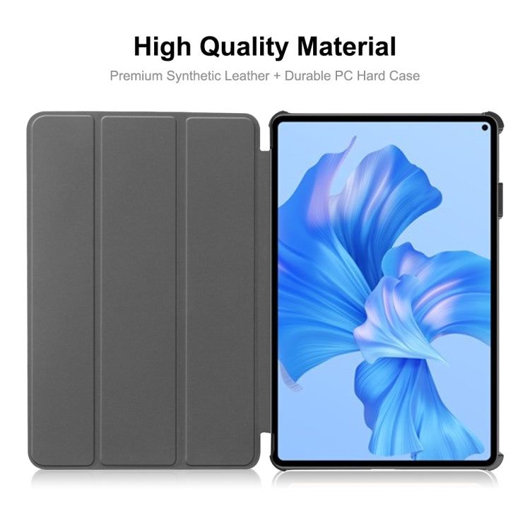 For Huawei MatePad Pro 11 2022 ENKAY Plastic Back Cover Smart Leather Stand Case(Dark Green) by ENKAY