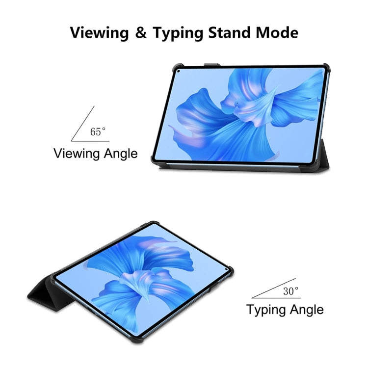 For Huawei MatePad Pro 11 2022 ENKAY Plastic Back Cover Smart Leather Stand Case(Dark Blue) by ENKAY