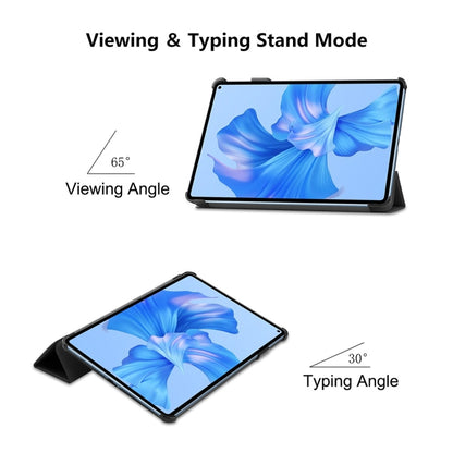 For Huawei MatePad Pro 11 2022 ENKAY Plastic Back Cover Smart Leather Stand Case(Dark Blue) by ENKAY