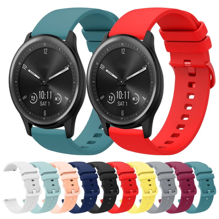 For Garmin Vivomove Sport 20mm Solid Color Soft Silicone Watch Band(White) by bashfashion