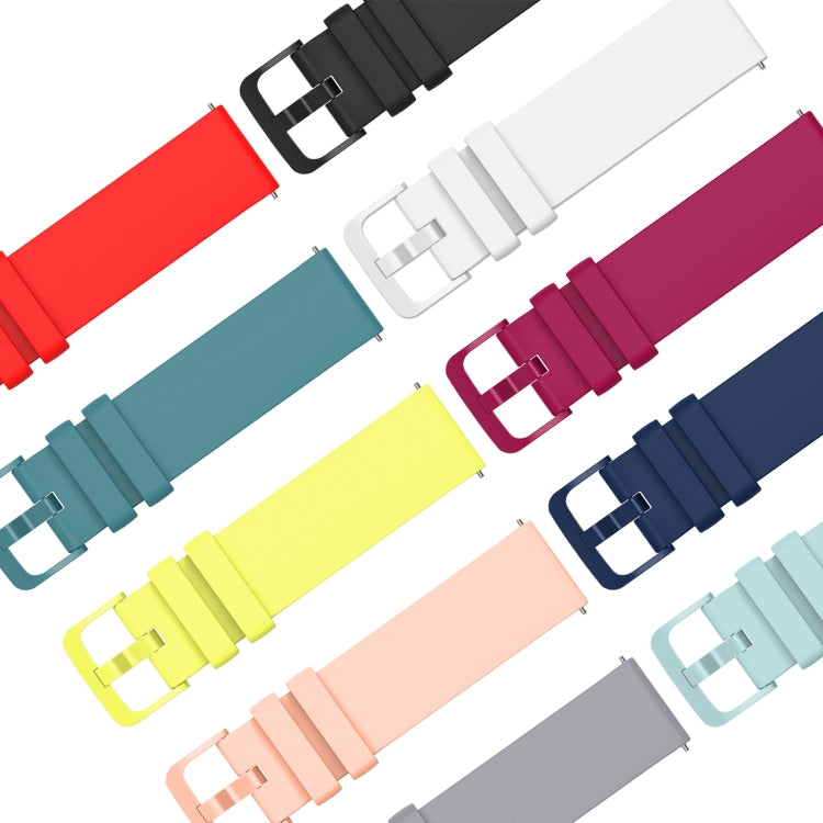 For Garmin Venu 2 Plus 20mm Solid Color Soft Silicone Watch Band(White) by bashfashion