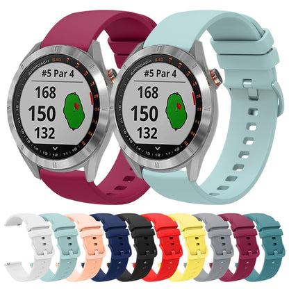 For Garmin Approach S40 20mm Solid Color Soft Silicone Watch Band(White) by bashfashion