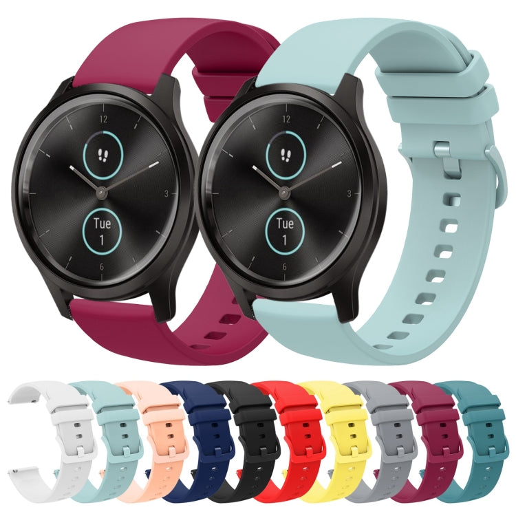 For Garmin Garminmove Style 20mm Solid Color Soft Silicone Watch Band(White) by bashfashion