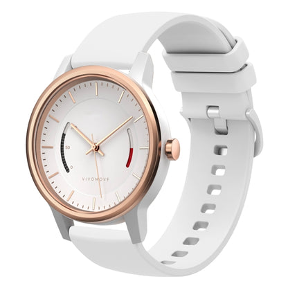 For Garmin Vivomove 20mm Solid Color Soft Silicone Watch Band(White) by bashfashion