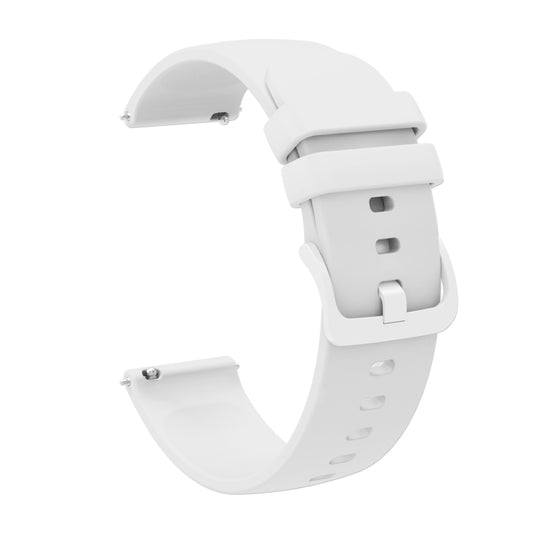 For Garmin Vivoactive 3 20mm Solid Color Soft Silicone Watch Band(White) by bashfashion