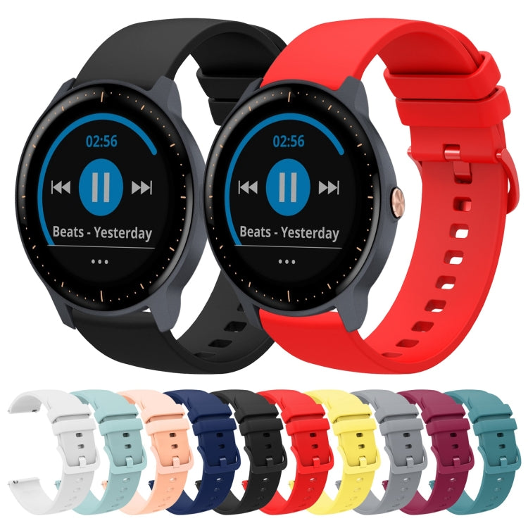 For Garmin Vivoactive3 Music 20mm Solid Color Soft Silicone Watch Band(White) by bashfashion