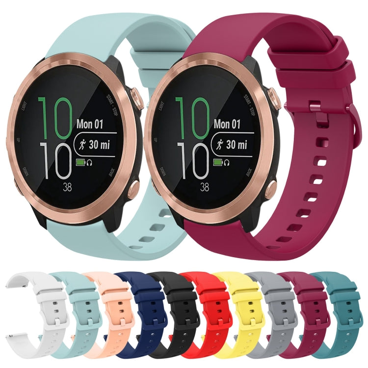 For Garmin Forerunner 645 20mm Solid Color Soft Silicone Watch Band(White) by bashfashion