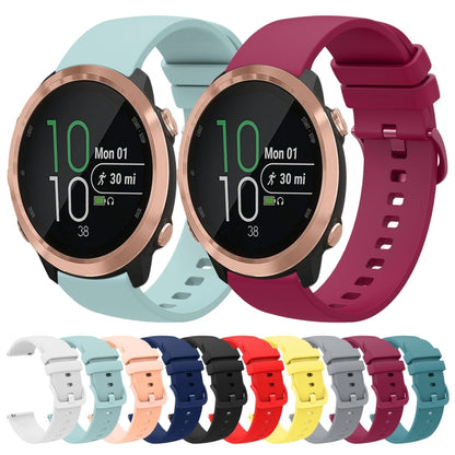 For Garmin Forerunner 645 20mm Solid Color Soft Silicone Watch Band(White) by bashfashion