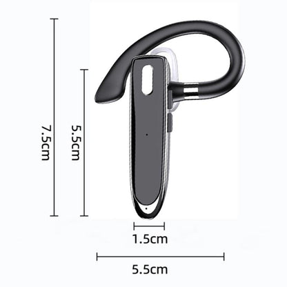 K50 Bluetooth-compatible 5.3 Business Ear-hook Earphone with Mic by bashfashion