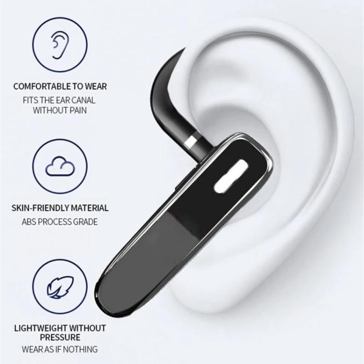 K50 Bluetooth-compatible 5.3 Business Ear-hook Earphone with Mic by bashfashion