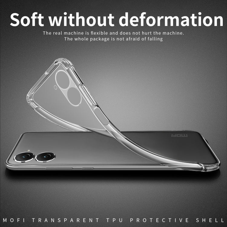 For Asus Zenfone9 MOFI Ming Series Ultra-thin TPU Phone Case(Transparent) by MOFI