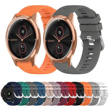 For Garminmove Luxe 20mm Solid Color Soft Silicone Watch Band(White) by bashfashion