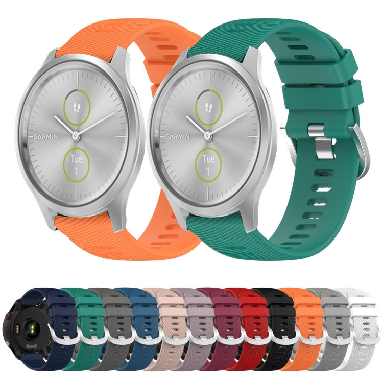 For Garmin Garminmove Style 20mm Solid Color Soft Silicone Watch Band(White) by bashfashion