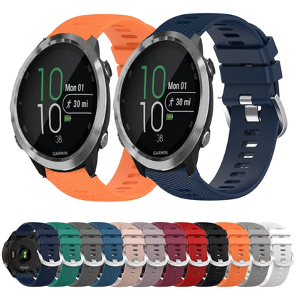 For Garmin Forerunner 645 Music 20mm Solid Color Soft Silicone Watch Band(White) by bashfashion