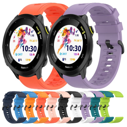 For Garmin Forerunner 158 20mm Solid Color Soft Silicone Watch Band(White) by bashfashion