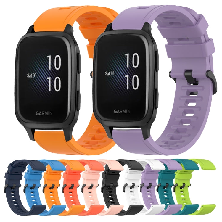 For Garmin Venu SQ 20mm Solid Color Soft Silicone Watch Band(White) by bashfashion