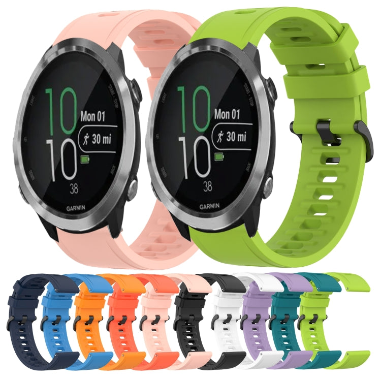 For Garmin Forerunner 645 Music 20mm Solid Color Soft Silicone Watch Band(White) by bashfashion