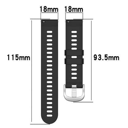 For Garmin Vivoactive 4S 18mm Solid Color Silicone Watch Band(White) by bashfashion