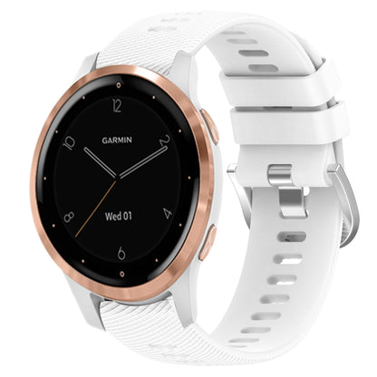 For Garminmove3S 18mm Solid Color Silicone Watch Band(White) by bashfashion