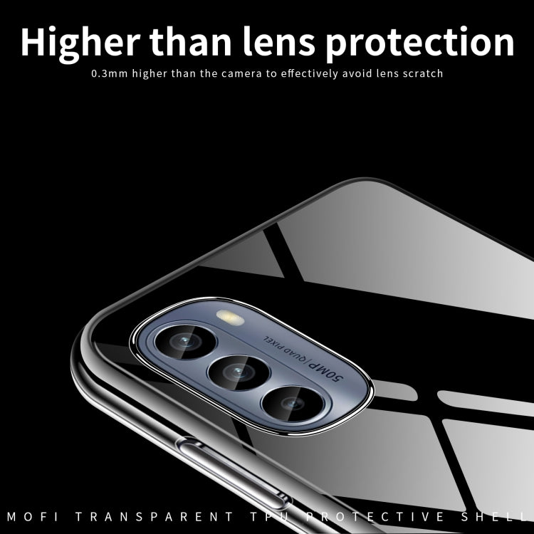 For Motorola Moto G62 5G MOFI Ming Series Ultra-thin TPU Phone Case(Transparent) by MOFI