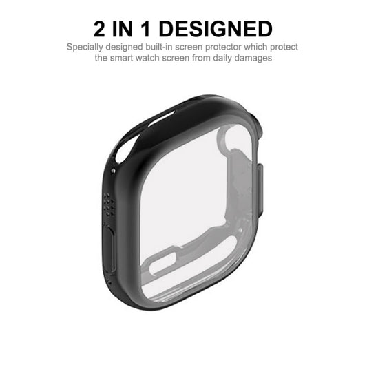 ENKAY Electroplated Soft TPU Case with Screen Film For Apple Watch Ultra 3 / 2 /1 49mm(Deep Green) by ENKAY