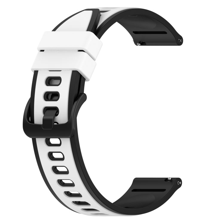 For Garmin Forerunner 158 20mm Two-Color Silicone Watch Band(White+Black) by bashfashion