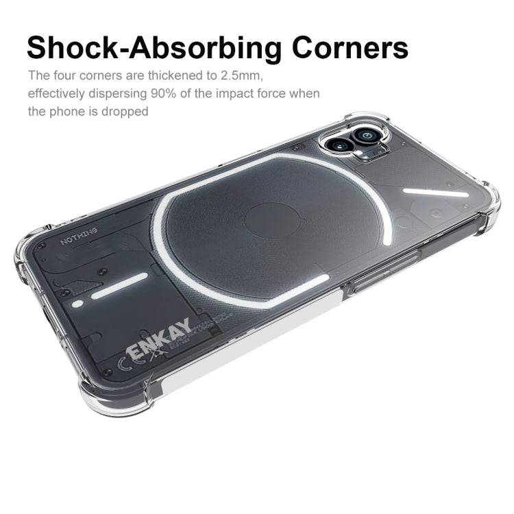 For Nothing Phone 1 ENKAY Clear TPU Shockproof Phone Case by ENKAY