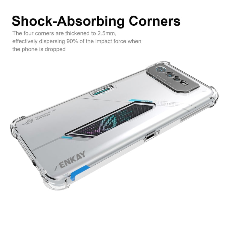 For Asus ROG Phone 6 ENKAY Clear TPU Shockproof Phone Case by ENKAY