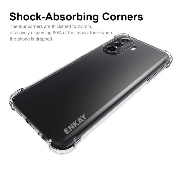 For Huawei Enjoy 50 4G / Nova Y70 Plus 4G Global ENKAY Clear TPU Shockproof Phone Case by ENKAY