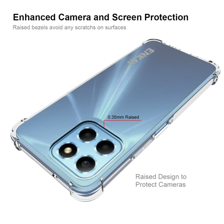 For Honor X8 5G ENKAY Clear TPU Shockproof Phone Case by ENKAY