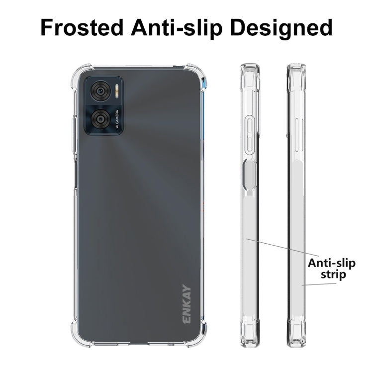 For Motorola Moto E22 4G ENKAY Clear TPU Shockproof Phone Case by ENKAY