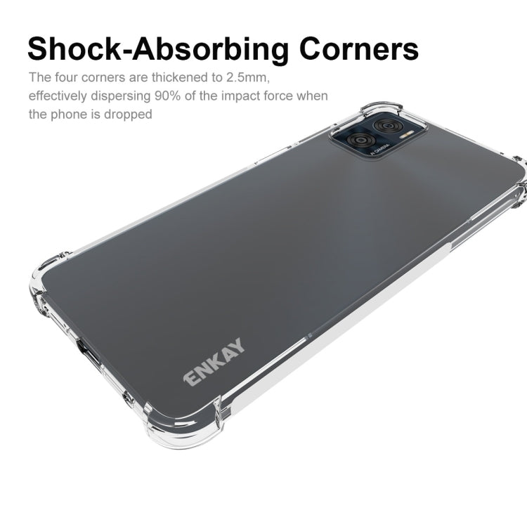 For Motorola Moto E22 4G ENKAY Clear TPU Shockproof Phone Case by ENKAY