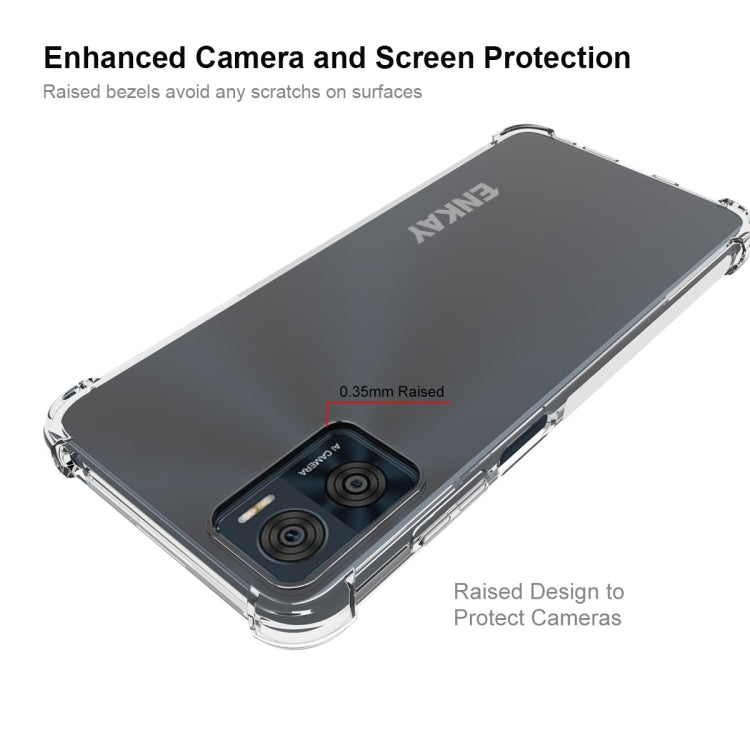 For Motorola Moto E22 4G ENKAY Clear TPU Shockproof Phone Case by ENKAY