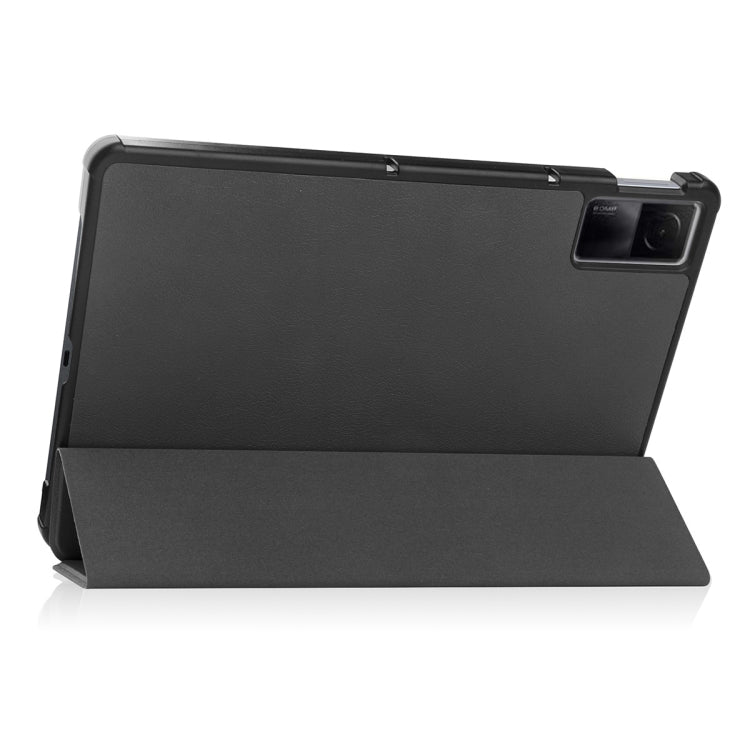 For Xiaomi Redmi Pad 10.61 inch ENKAY Tri-fold Custer Texture Leather Stand Smart Case(Dark Green) by ENKAY