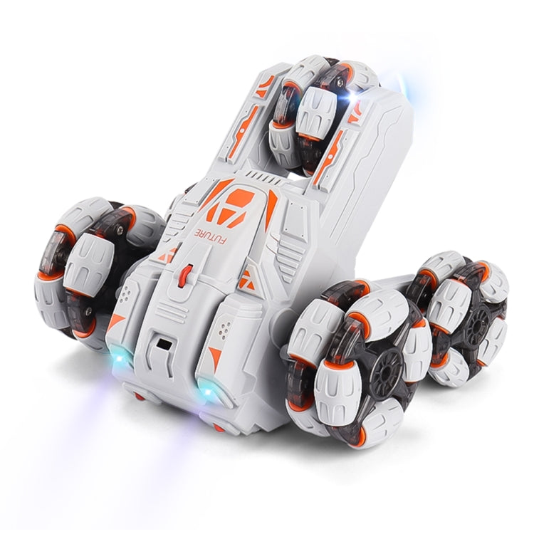 MoFun Five-wheeled Stunt Car 360-degree Swing Arm 2.4G Multifunctional RC Car, specifications:Single control(Grey) by MoFun