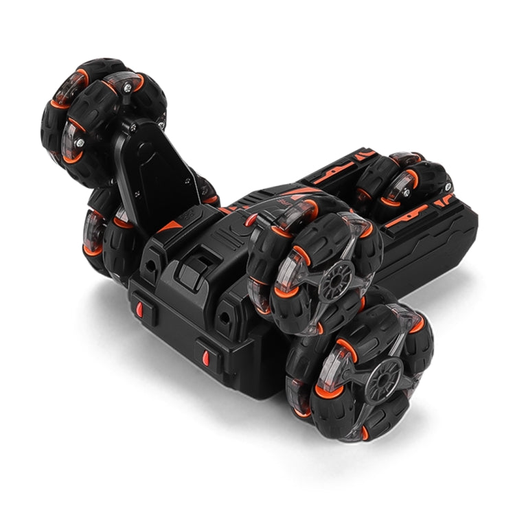 MoFun Five-wheeled Stunt Car 360-degree Swing Arm 2.4G Multifunctional RC Car, specifications:Double control(Black) by MoFun